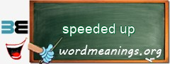 WordMeaning blackboard for speeded up